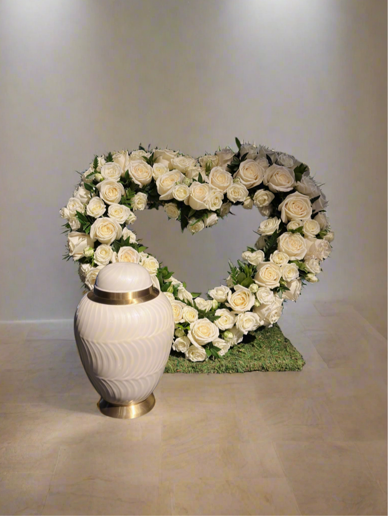 Open heart Urn Tribute