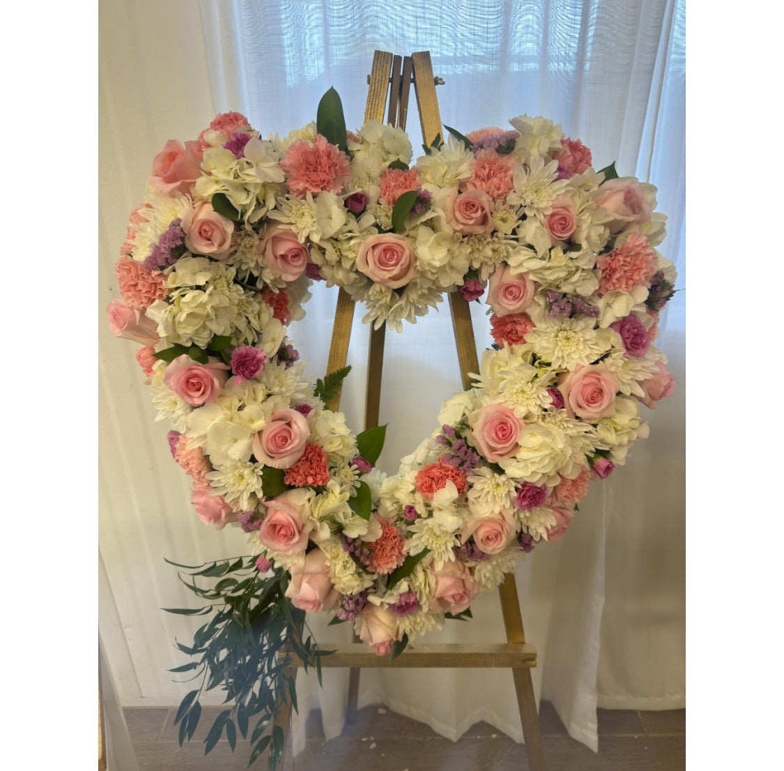 Pink Heart Wreath