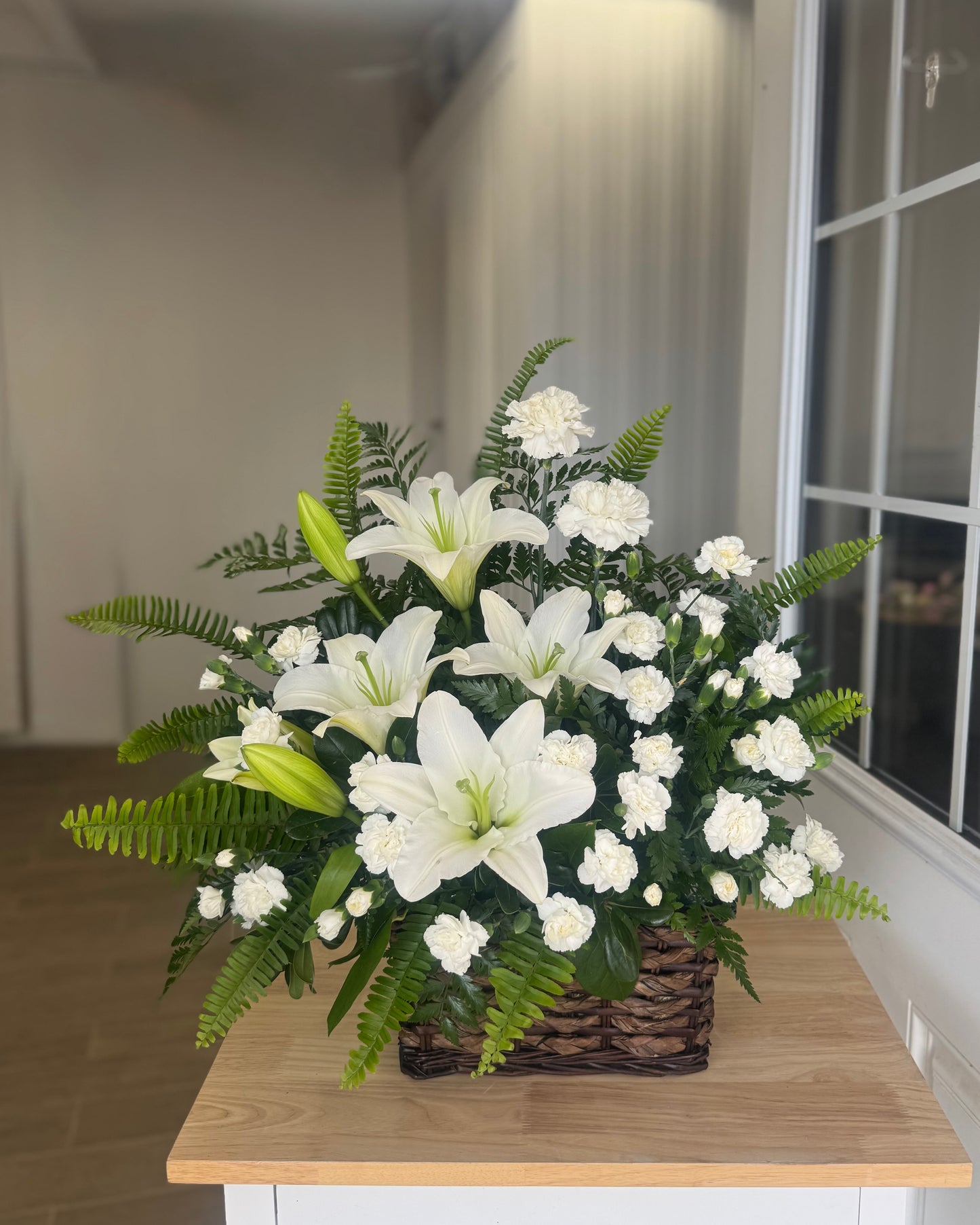 Lily Garden Memorial Basket